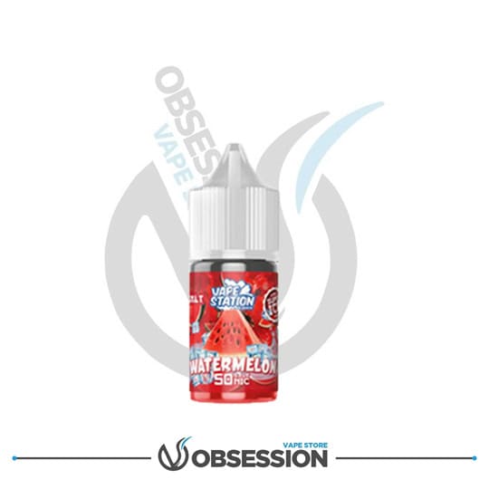 Watermelon Super Ice Salt Nic By Vape Station | Buy Online in Egypt | Obsession Vape Store