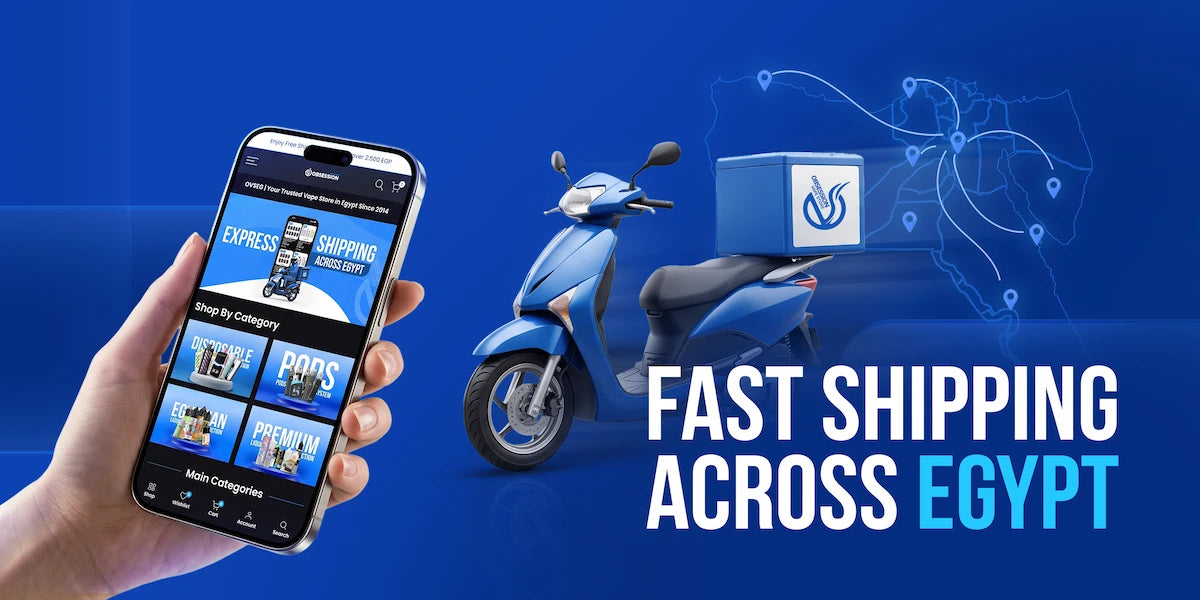 OVSEG Express Vape Delivery - Fast Shipping Across All Egypt Governorates & Cash on Delivery