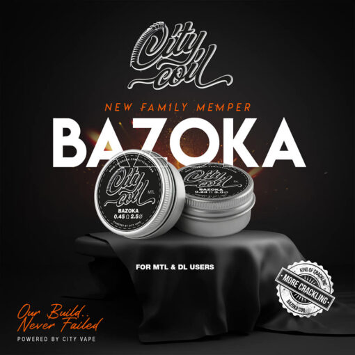 CITY COIL DL BAZOKA 0.23 OHM BOX OF 2 COILS | سيتي كويل ريبلد