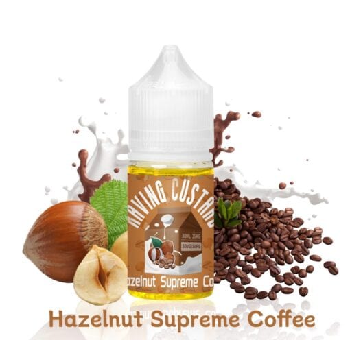 RAVING CUSTARD HAZELNUT SUPREME COFFEE SALT NIC. E-LIQUID BY ASMODUS – ليكويد رافينج كاسترد بريميوم سولت نيكوتين